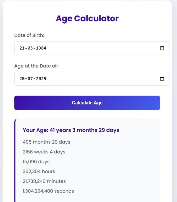AGE CALCULATOR - Image 2