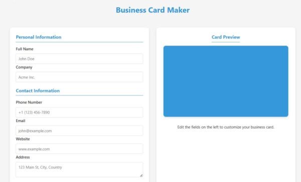 BUSINESS CARD MAKER - Image 2